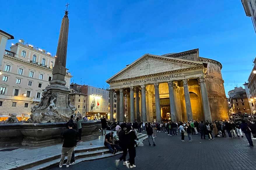 Pantheon in the evening