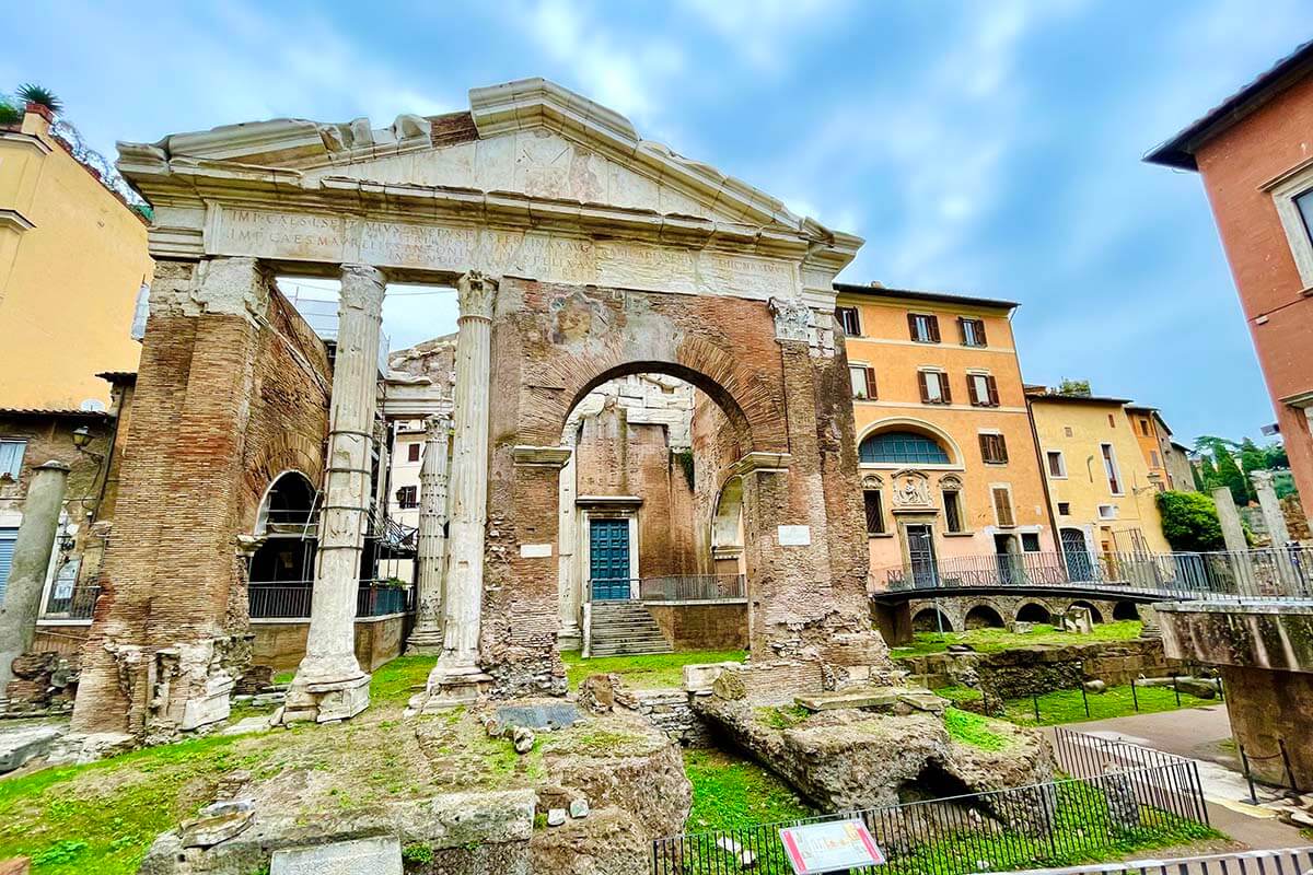 Portico of Octavia (Portico d'Ottavia) in Rome
