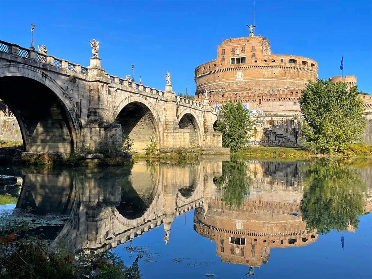 St Angelo Bridge and Castle in Rome