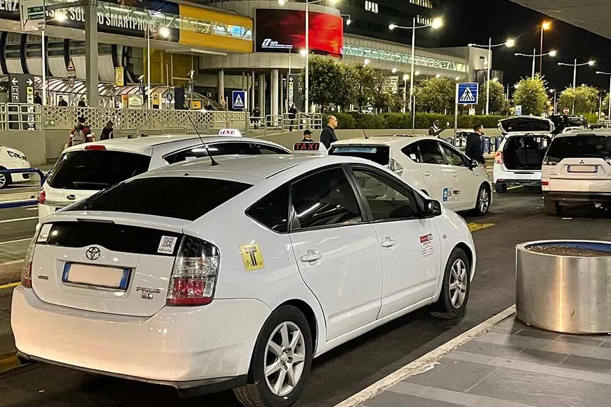 Taxis at Rome Fiumicino Airport