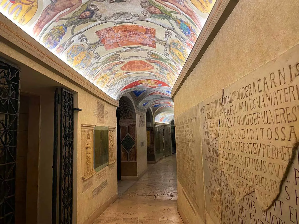 Underground crypt at St Peter's Basilica