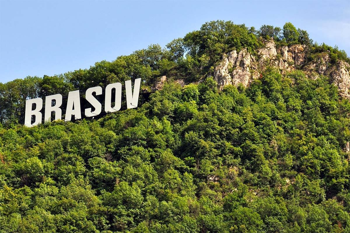 Brasov sign on Tampa Hill - one of the must sees in Brasov Romania