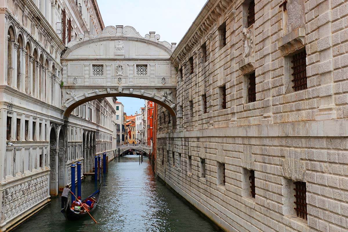 Bridge of Sighs - an iconic landmark of Venice