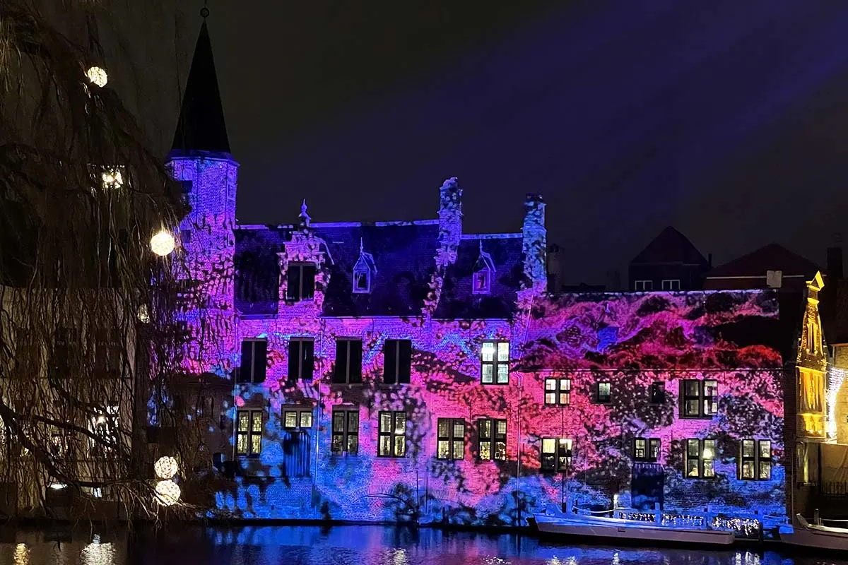 Bruges Winter Glow light show at Christmas