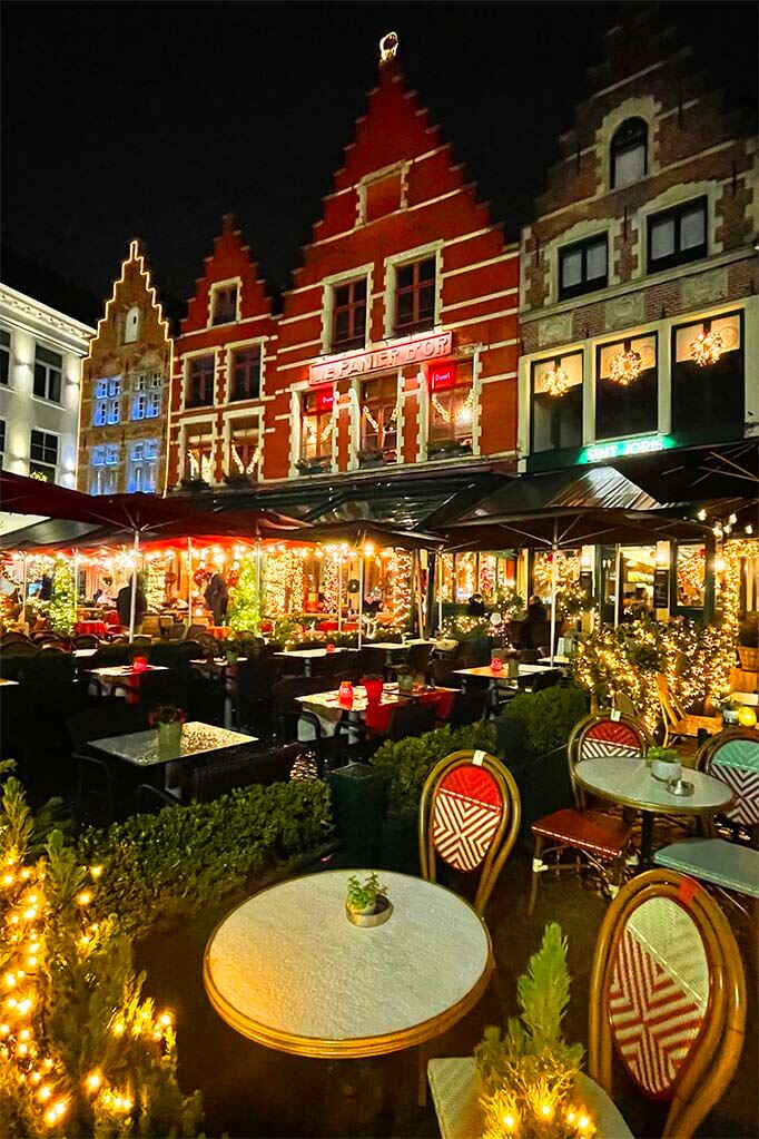 Bruges - cafes at the Grote Markt town square