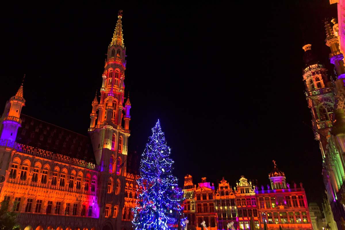 Brussels during winter holiday season
