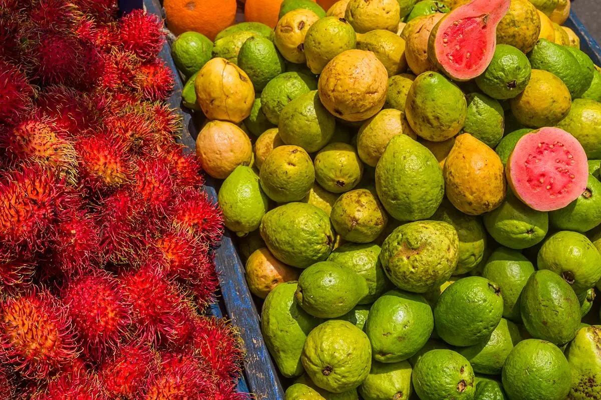 Colorful fruit at a market in San Jose, Costa Rica