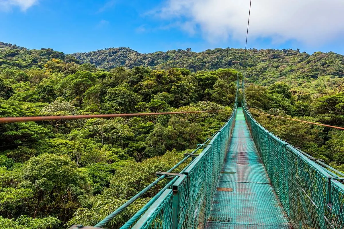 Hanging bridges in Selvatura Park in Monteverde Costa Rica