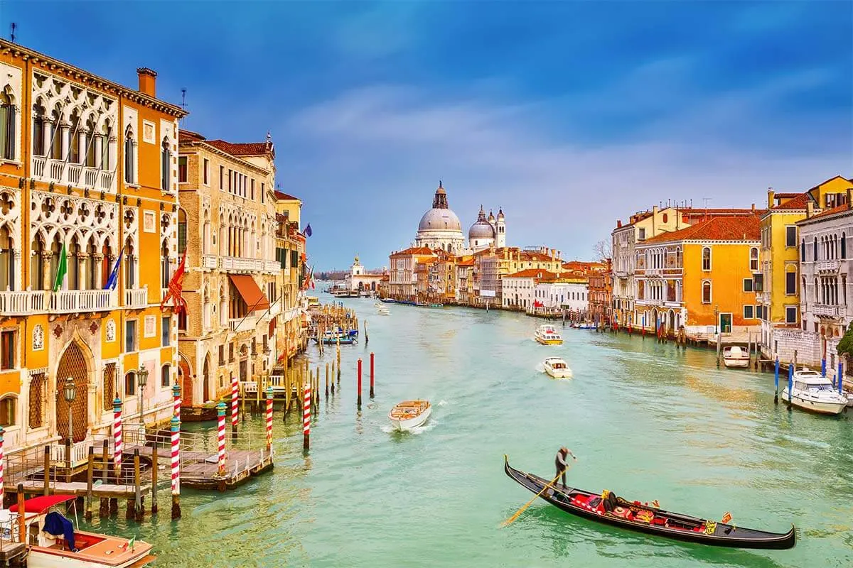 Iconic Venice view from Ponte dell'Accademia