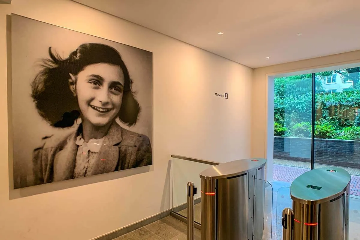 Inside Anne Frank museum in Amsterdam