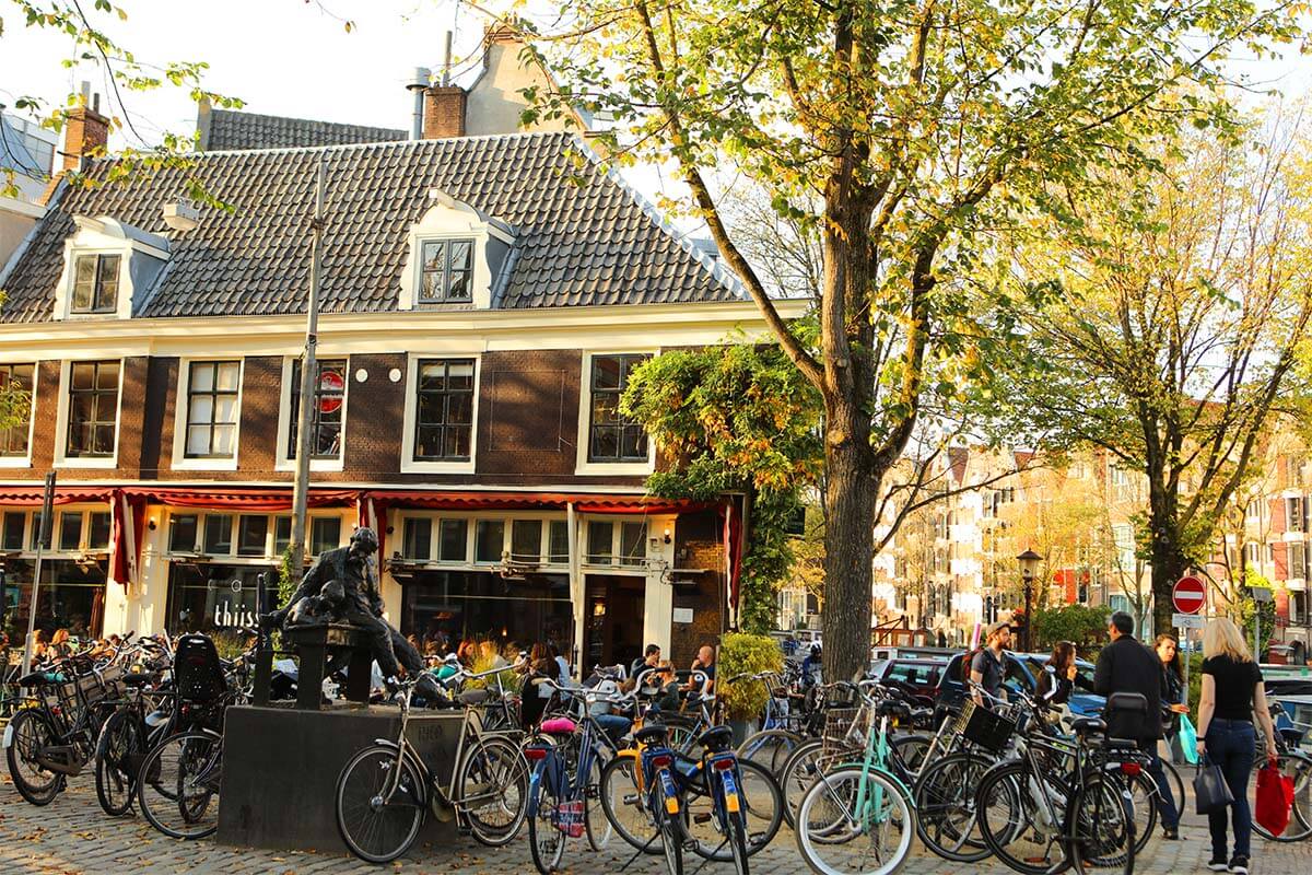 Local cafe in Jordaan district in Amsterdam