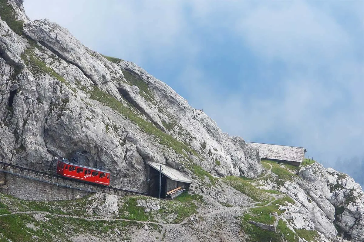 Pilatus cogwheel train Switzerland