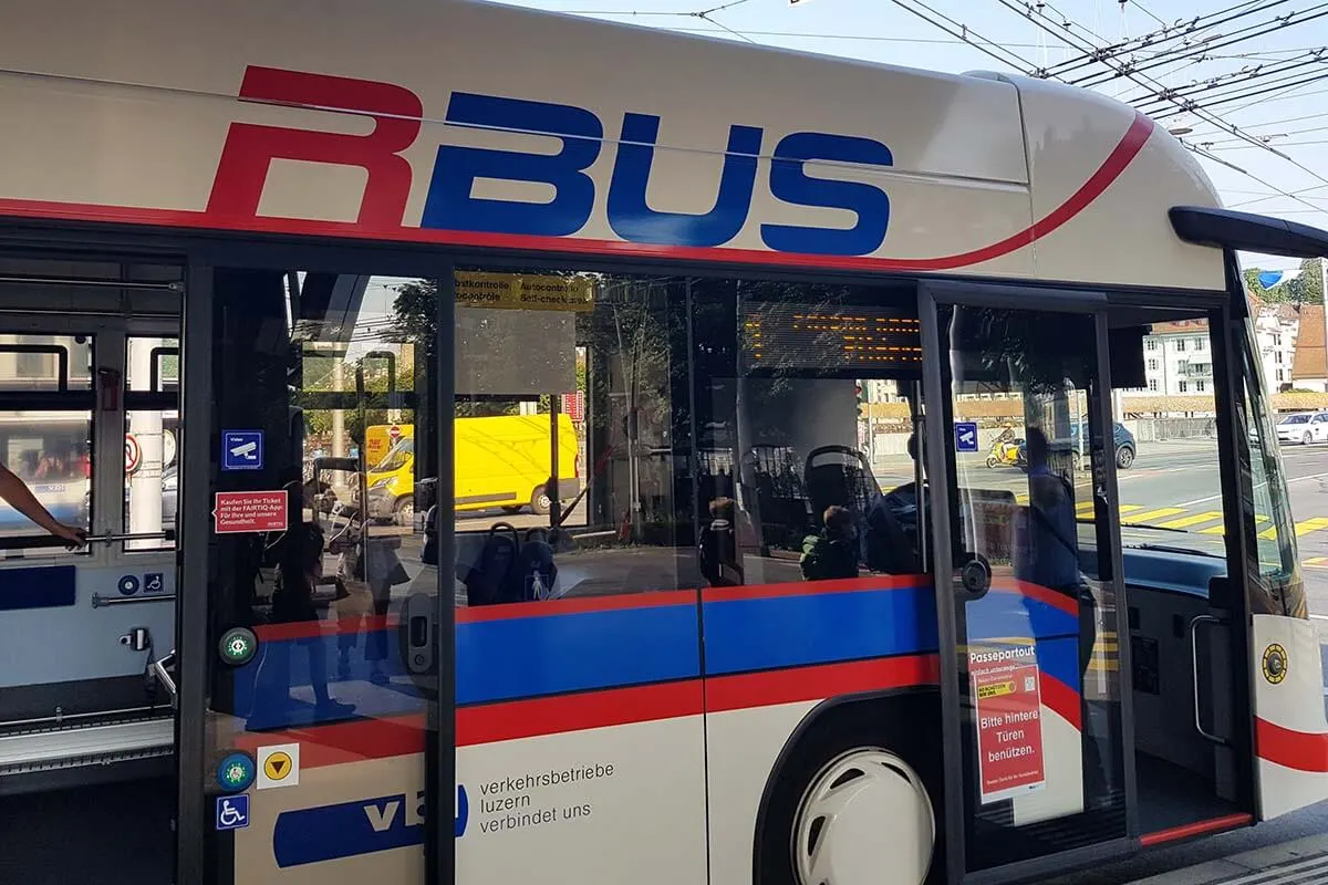 RBus between Lucerne and Kriens in Switzerland