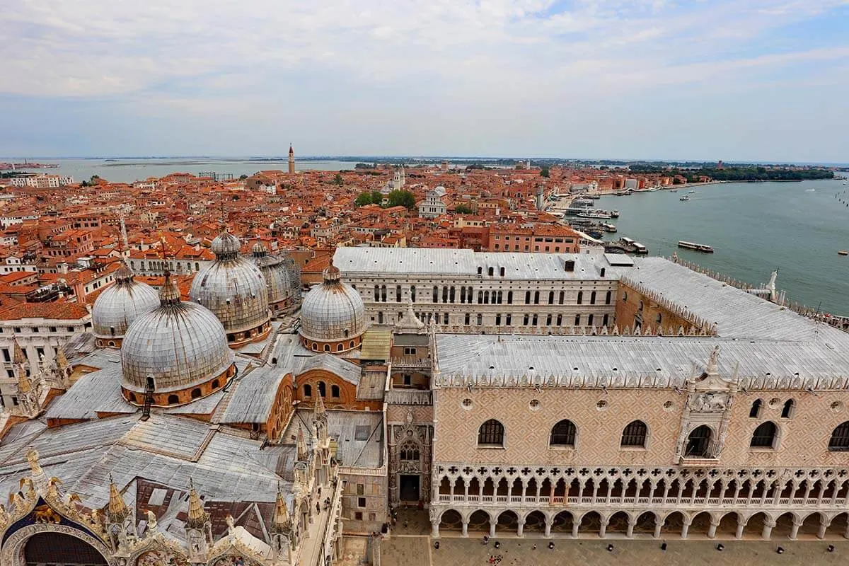 Venice skyline view from St Mark's Campanile