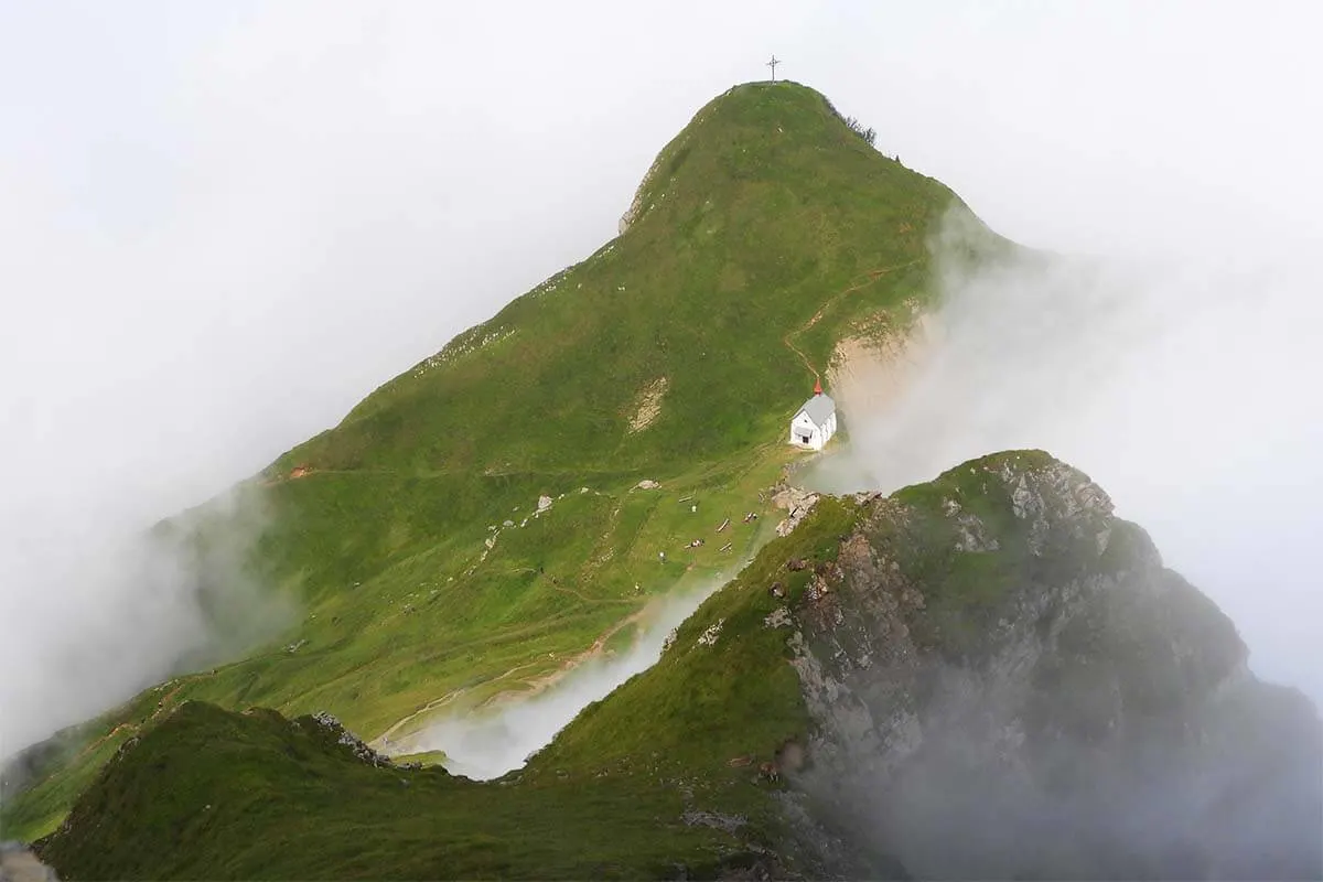 View from Mt Pilatus in the clouds