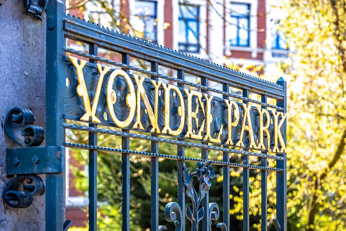 Vondelpark - one of the top places to see in Amsterdam