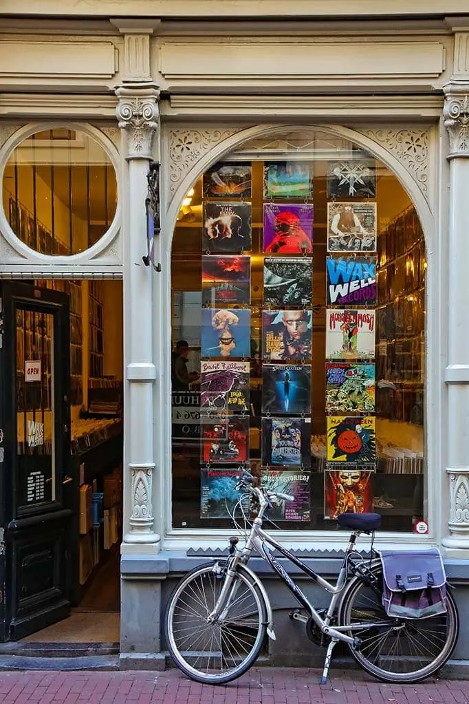 Waxwell Records music store on the Nine Streets in Amsterdam