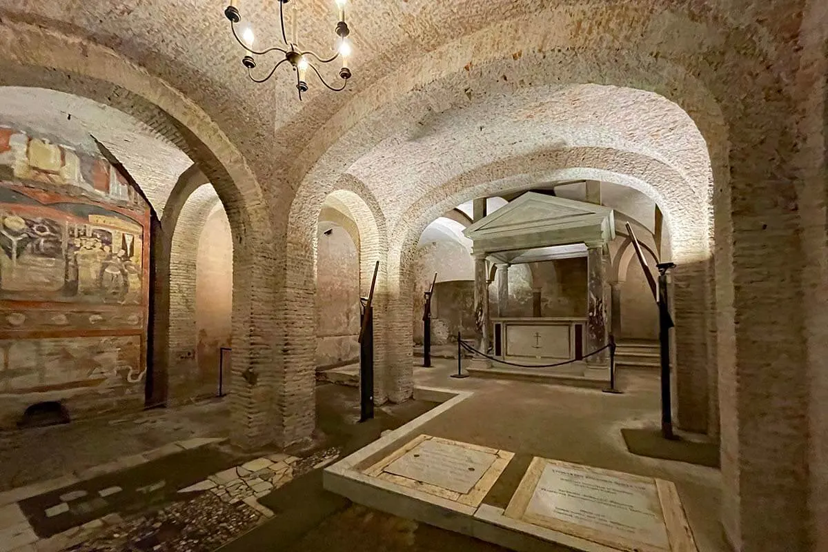 4th century underground church in Rome - St Clement Basilica