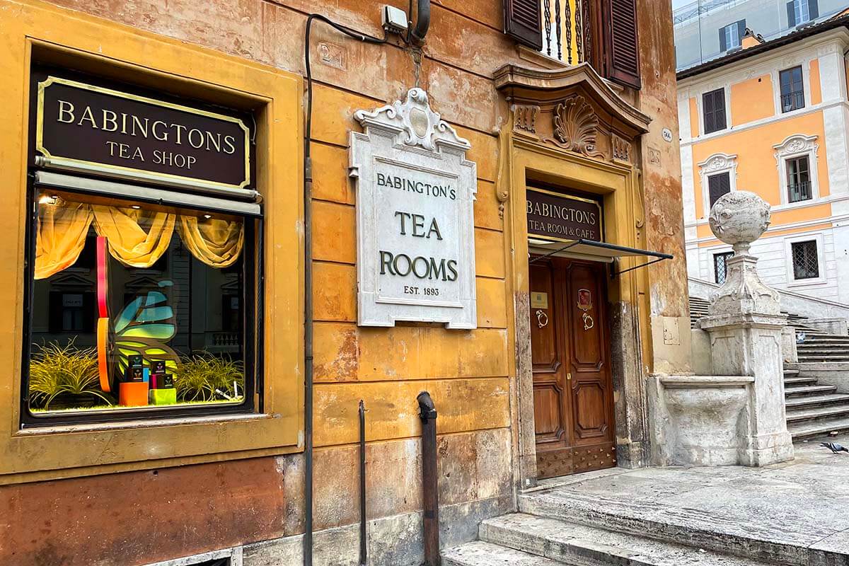 Babington’s tea rooms at the Spanish Steps in Rome