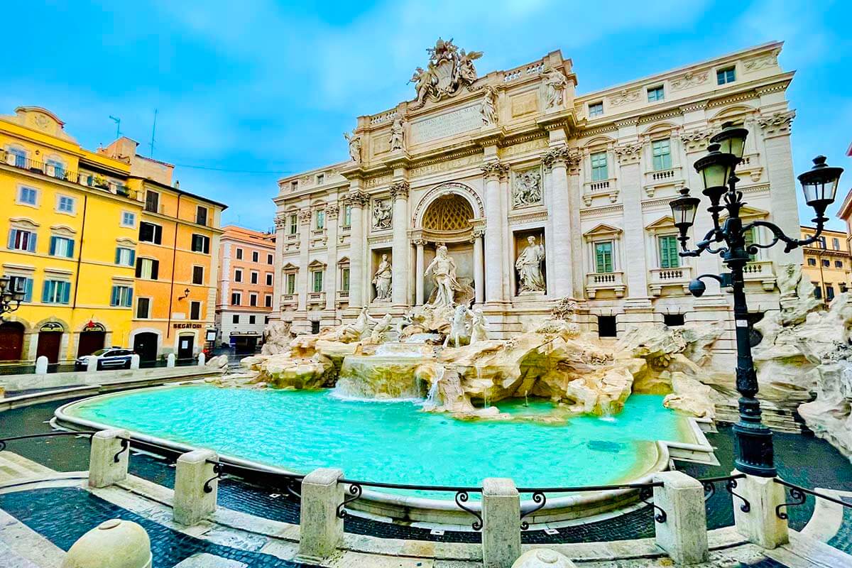 Trevi Fountain in Rome without the crowds