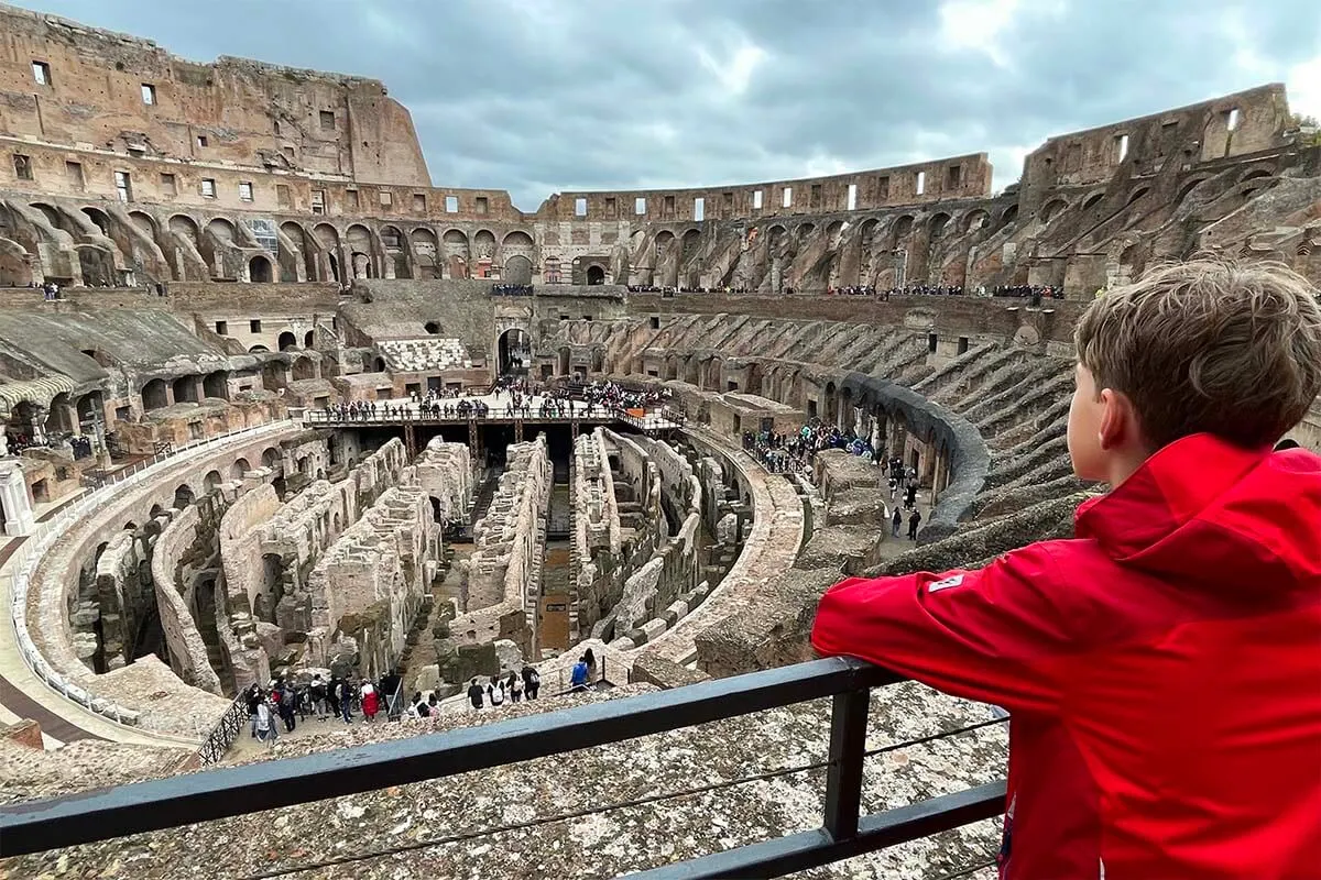 Best view of the Colosseum arena inside