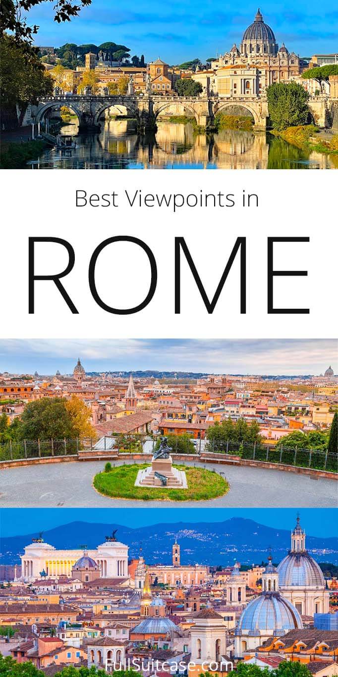 Best viewpoints in Rome, Italy - skylines, cityscapes, and nicest sunset spots