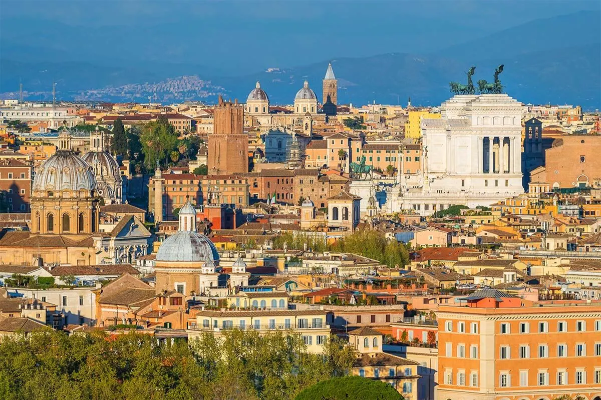 Best views in Rome - from Belvedere del Gianicolo (Janiculum Hill)