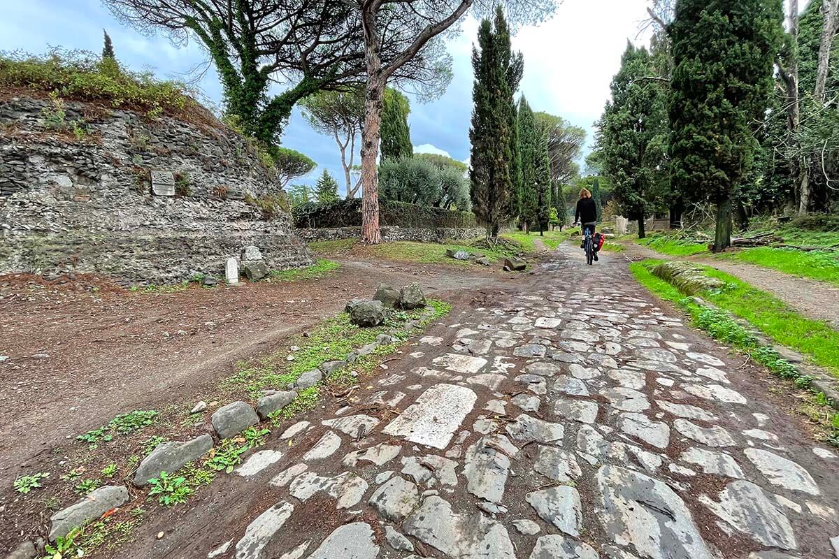 Biking on the Appian Way - things to do in Rome