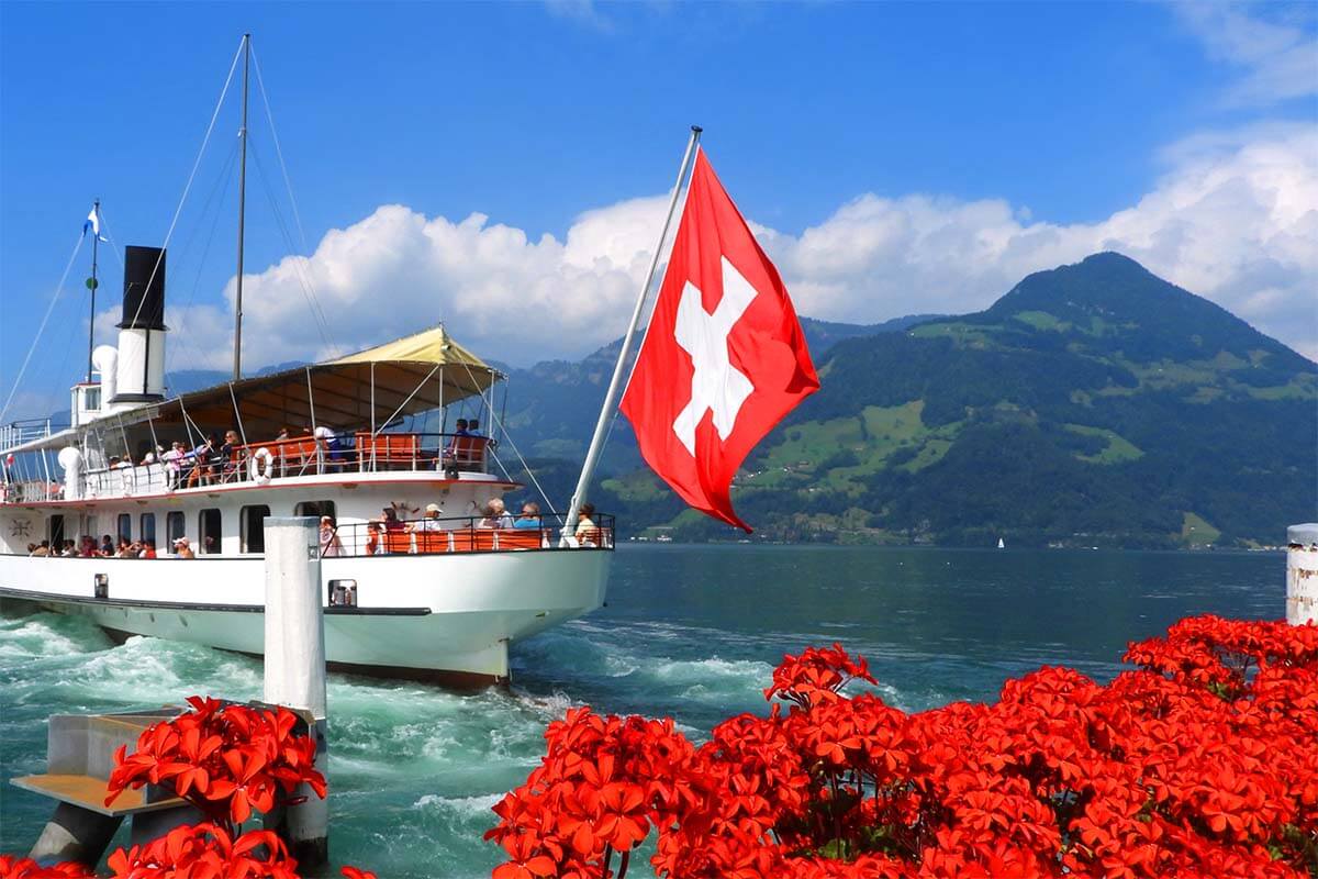 Boat ride on Lake Lucerne is one of the best things to do in Lucerne Switzerland