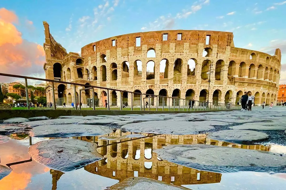 colosseum sunset