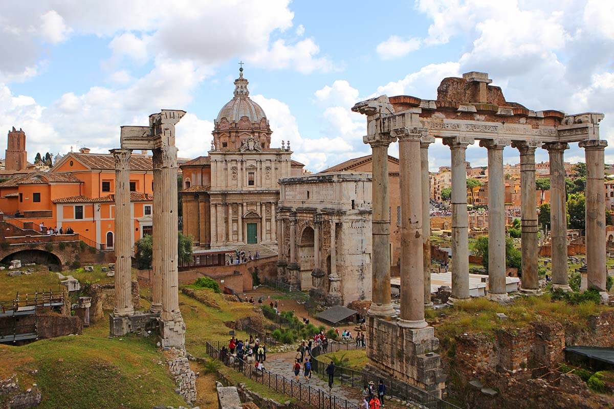 Forum Romanum ancient ruins in Rome