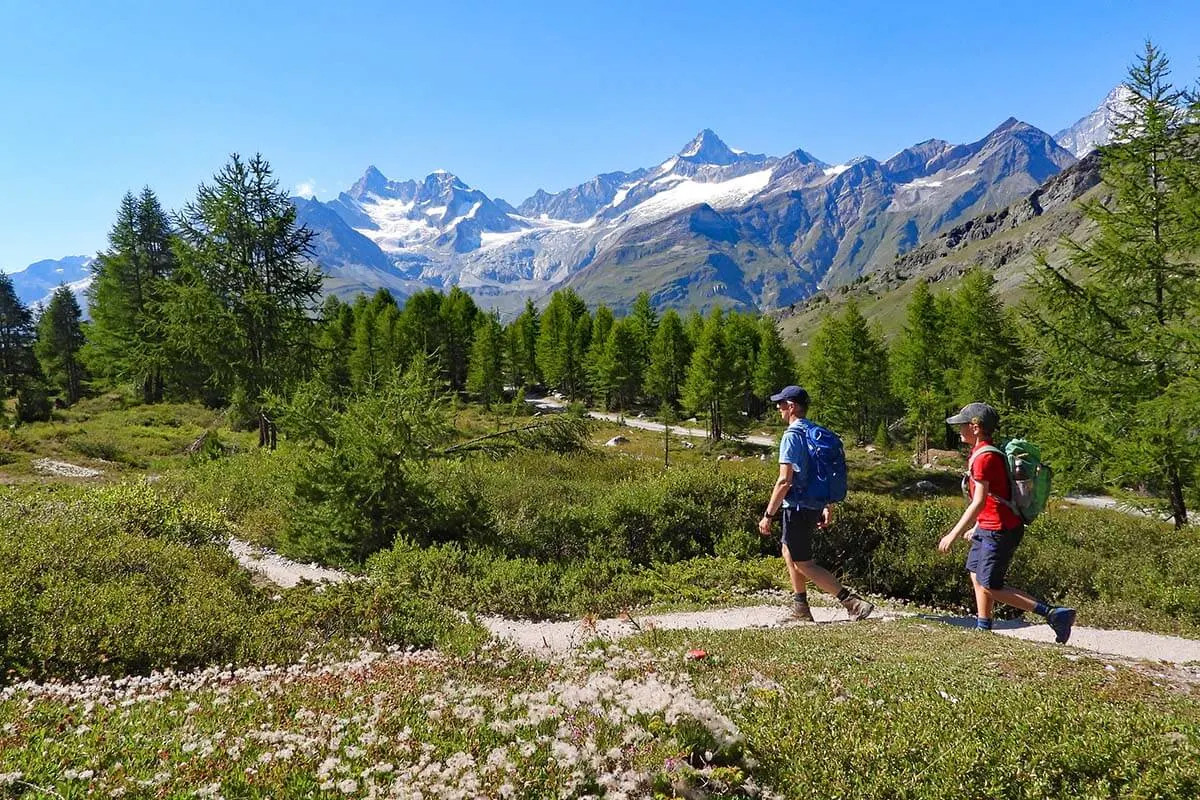 Hiking Five Lakes Trail in Zermatt Switzerland