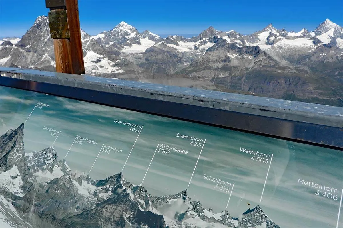Klein Matterhorn viewing platform at Matterhorn Glacier Paradise in Zermatt Switzerland