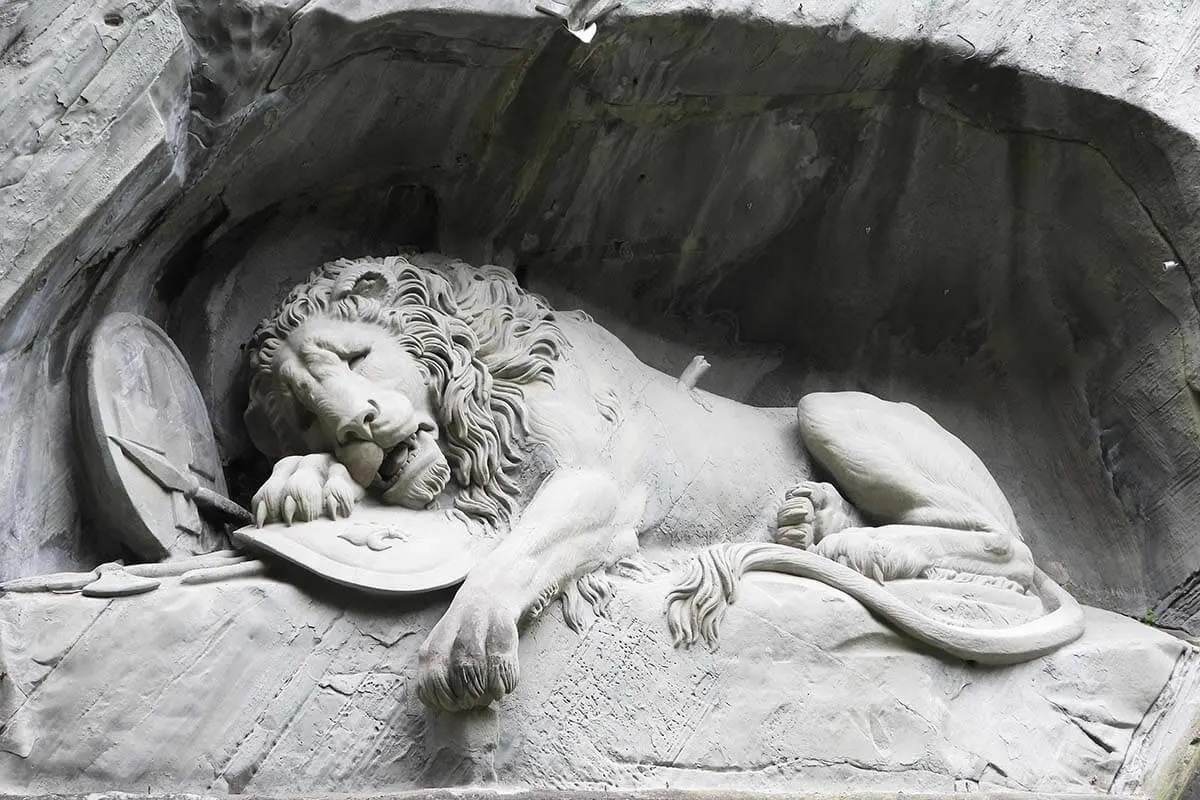 Lion Monument in Lucerne, Switzerland