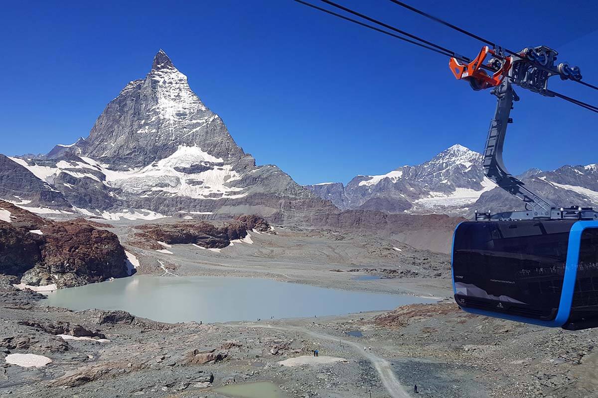 Matterhorn Glacier Ride - cable car from Trockener Steg to Klein Matterhorn