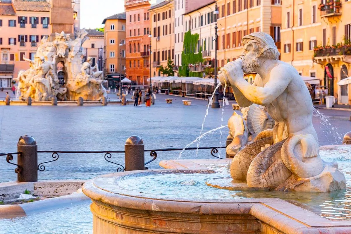 Moor Fountain on Piazza Navona in Rome