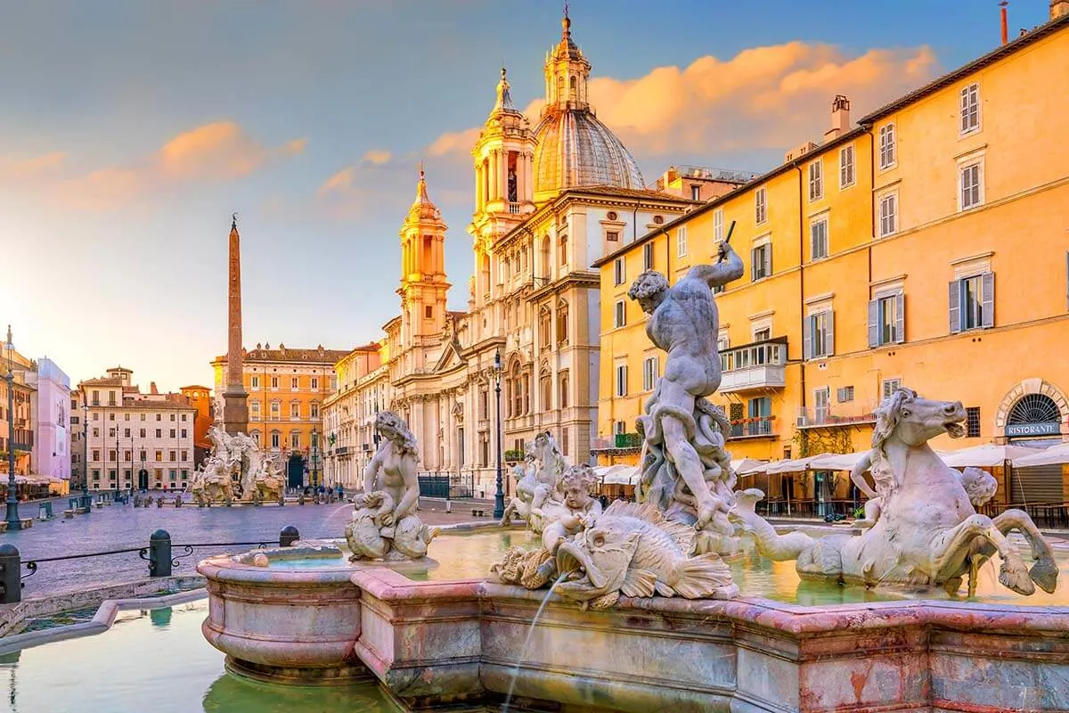 Piazza Navona - one of the best areas to stay in Rome for tourists