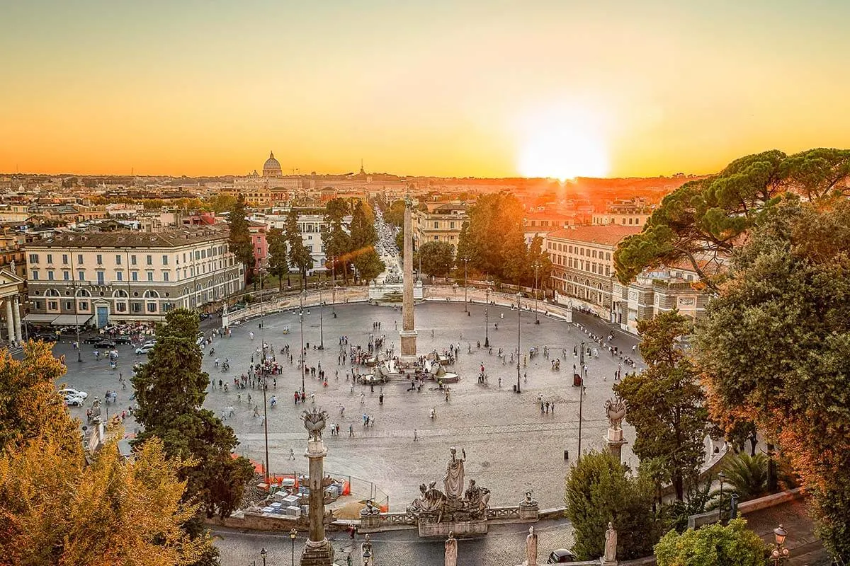 Pincio Terrace - one of the best Rome viewpoints for sunset