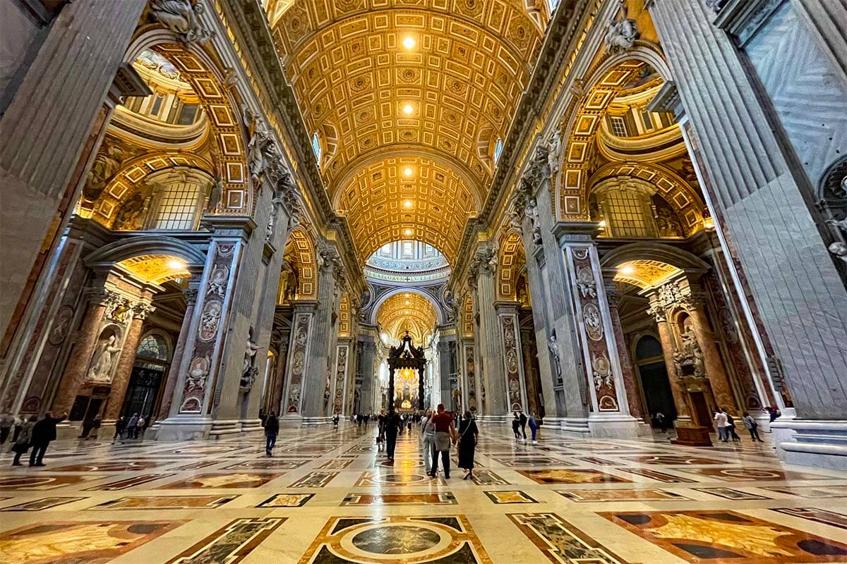 Places to see in Rome - St Peter's Basilica at the Vatican