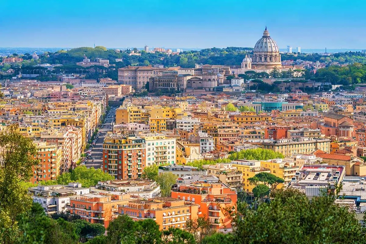 Rome cityscape view from Monte Mario