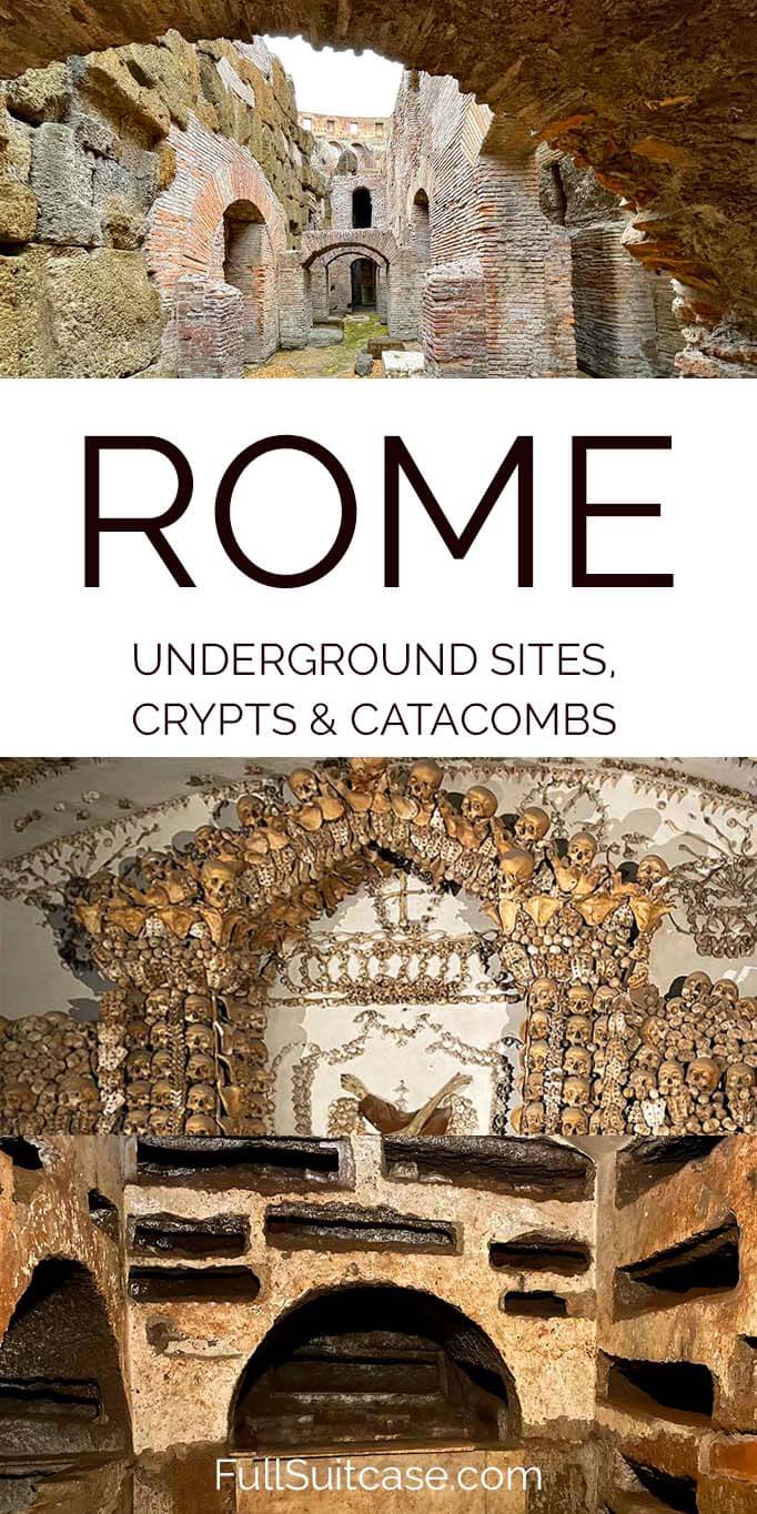 Underground sites, crypts, and catacombs to see in Rome Italy