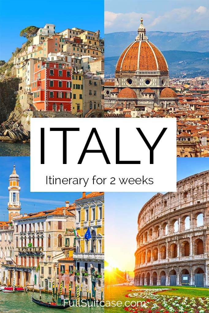 2 weeks in Italy itinerary including all the top places