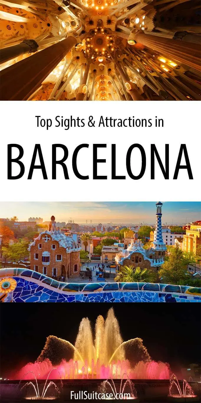Barcelona sights and most popular tourist attractions