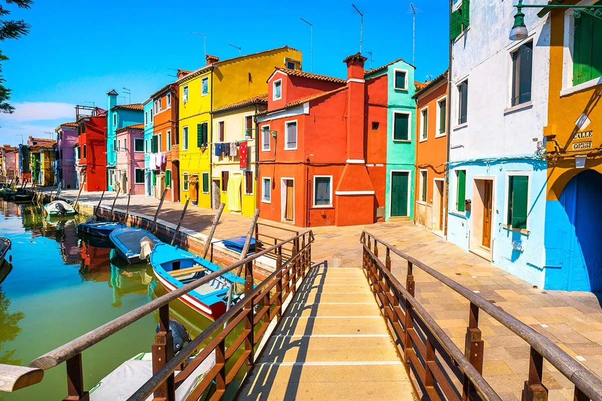 Burano Island near Venice in Italy