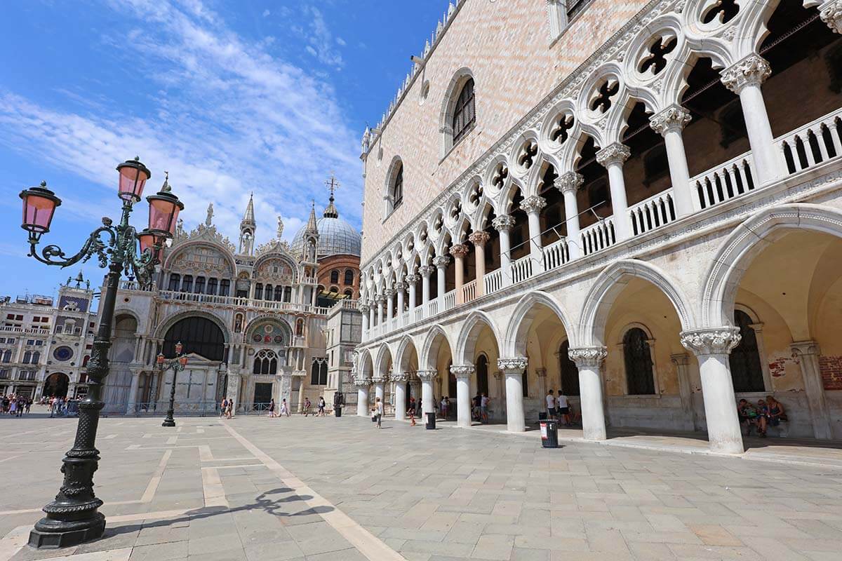 Doge's Palace and St Mark's Square in Venice