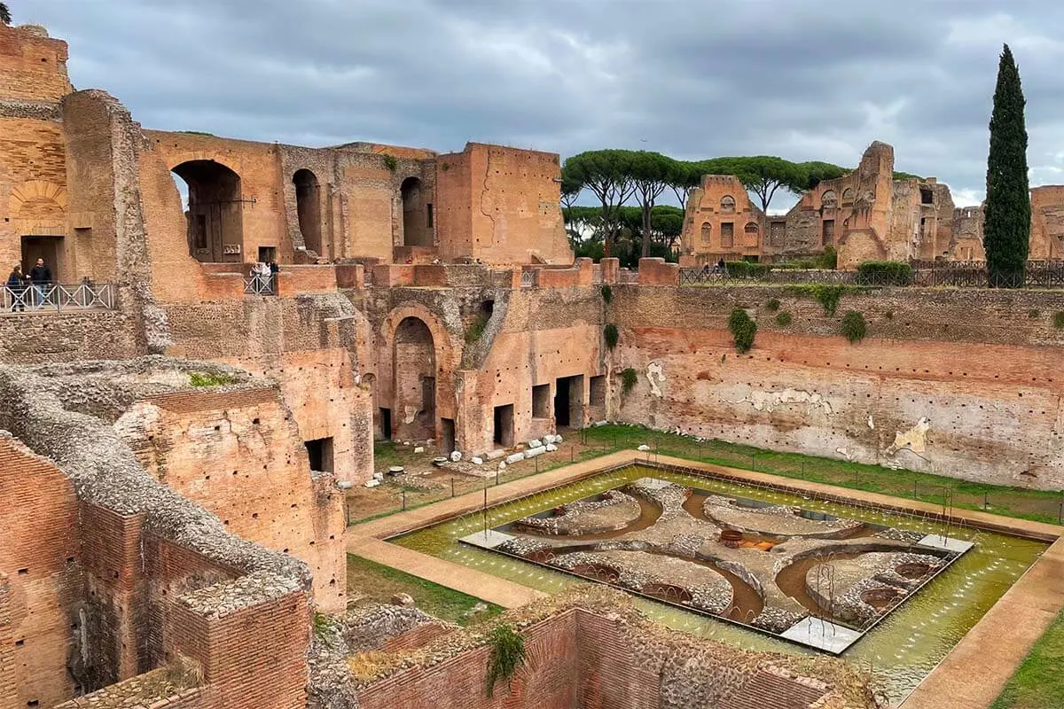 Domus Augustana - ancient Roman emperor palace on the Palatine Hill in Rome