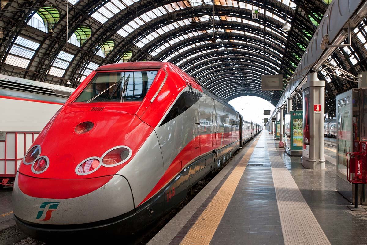 Frecciarossa high speed train in Italy