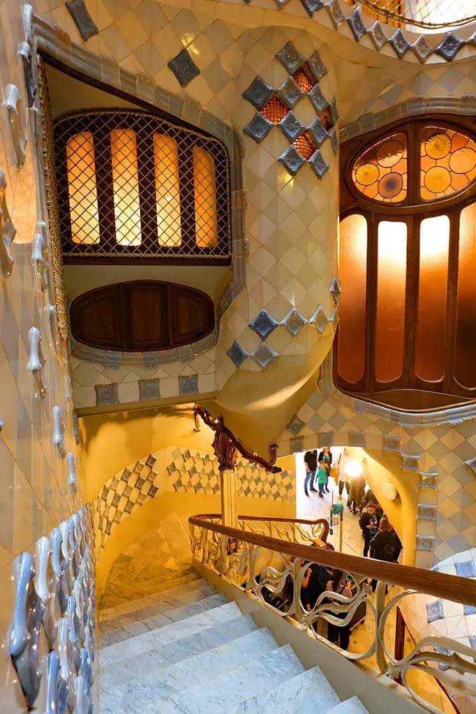 Gaudi Casa Batllo staircase and hallway