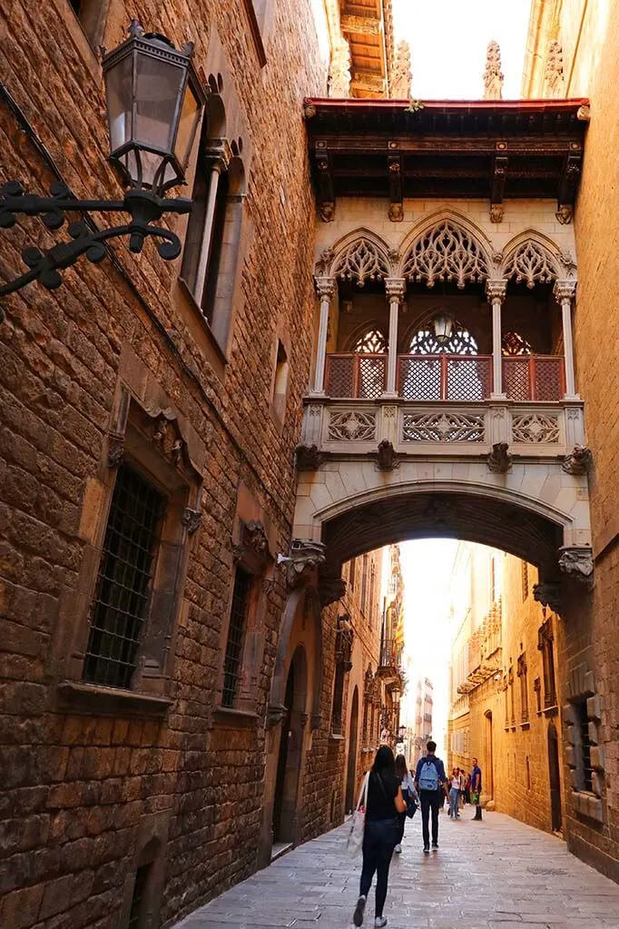 Gothic Quarter in Barcelona Spain