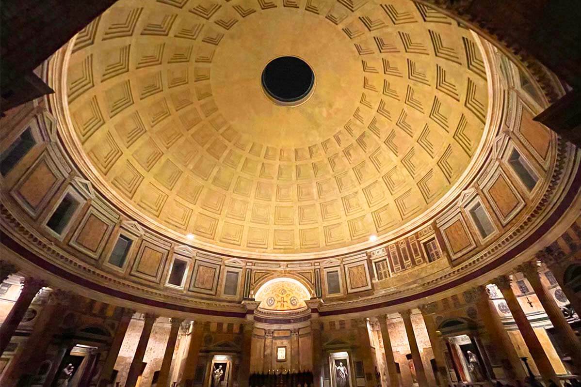 Oculus of the Pantheon in Rome Italy